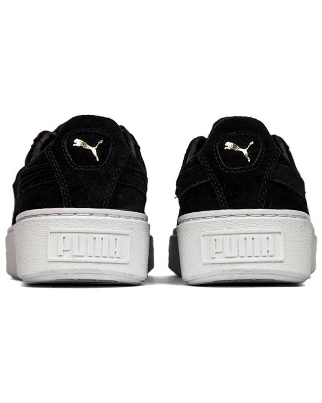 PUMA Black (Wmns) Suede Platform Bling