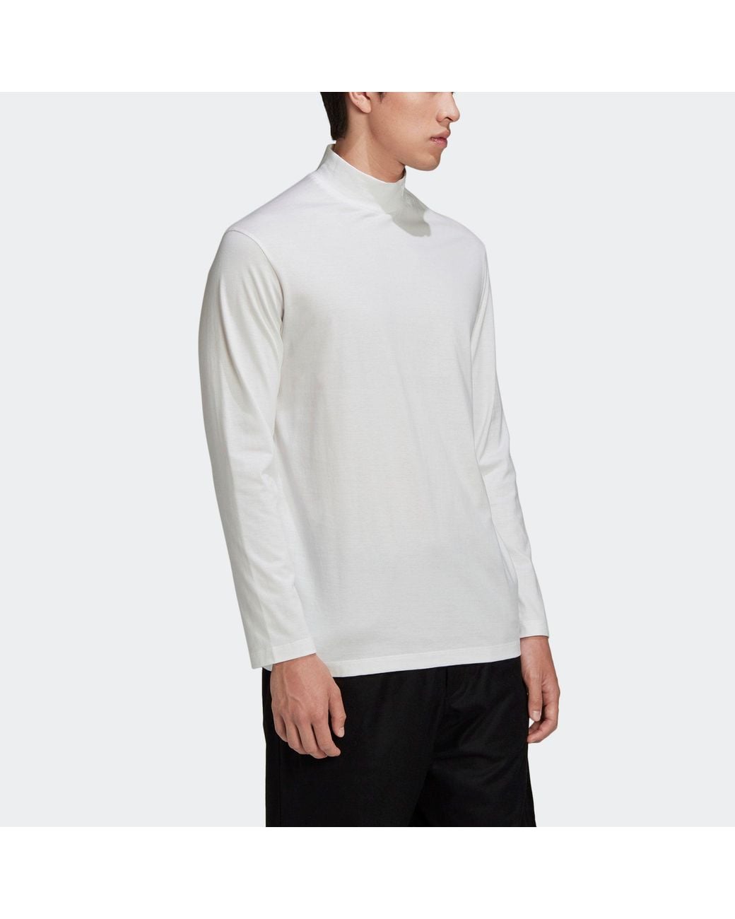 Adidas White Y-3 Solid Color Casual Long Sleeves for men