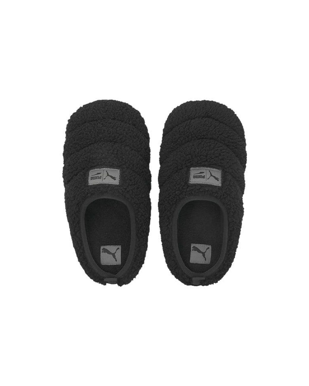 PUMA Black Scuff Sherpa Slippers for men