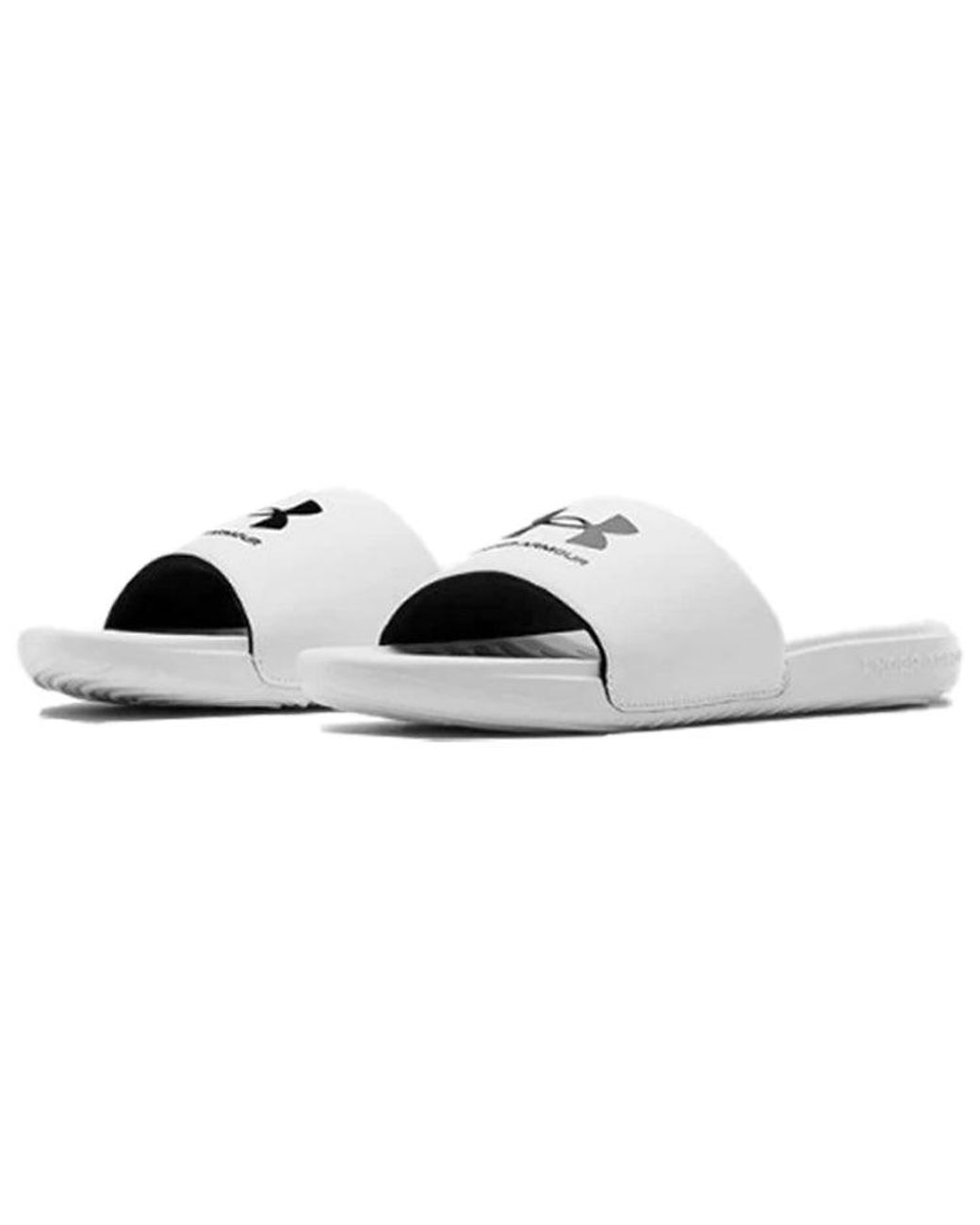 Under Armour White Ansa Fixed Slide for men