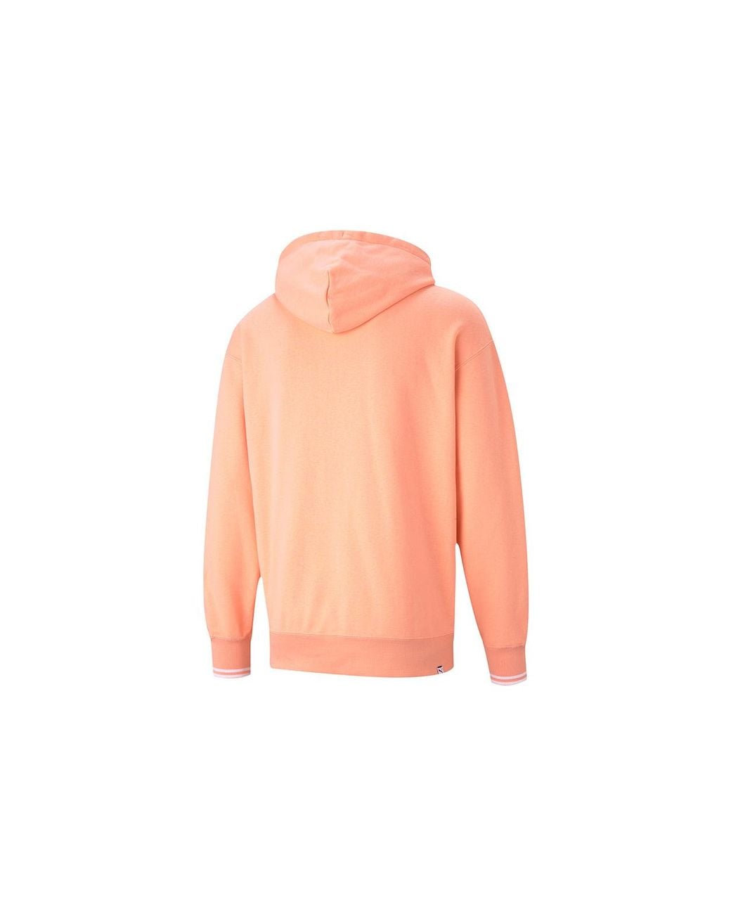 PUMA Orange Downtown Logo Hoodie for men