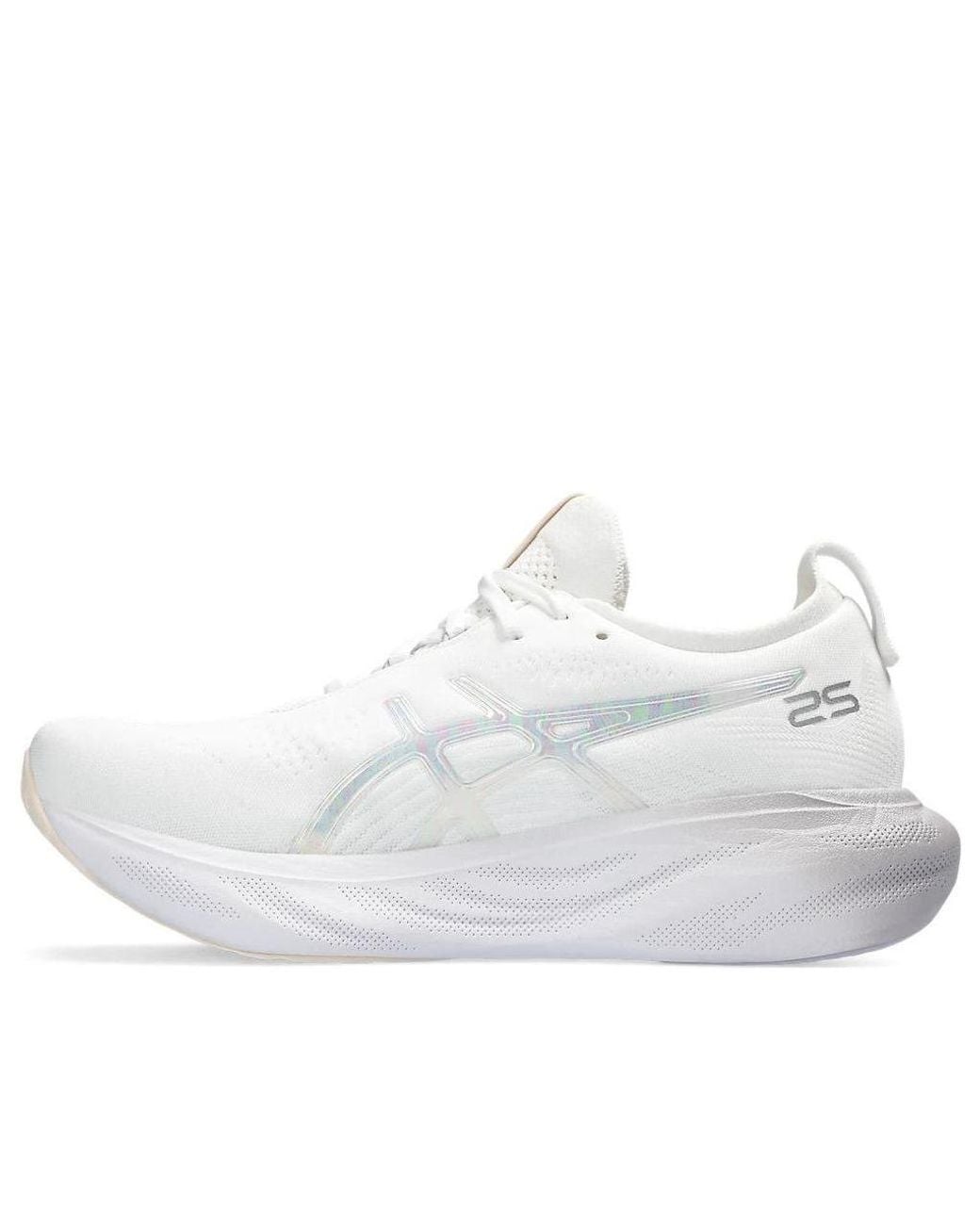 Asics White Gel-nimbus 25