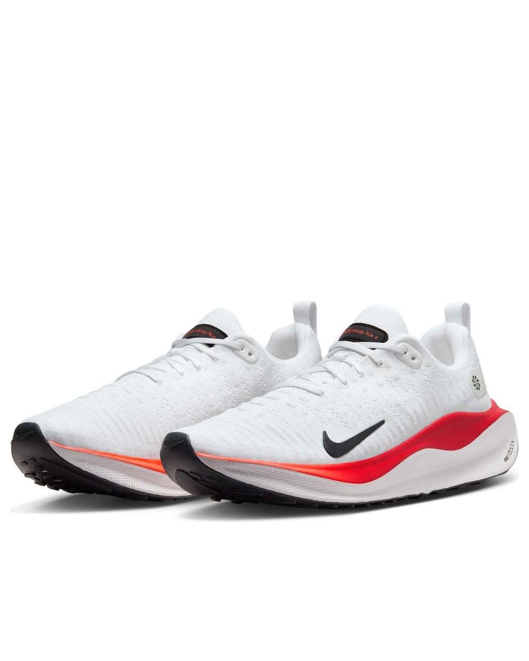 Nike White Reactx Infinity Run 4 Bright Crimson' for men