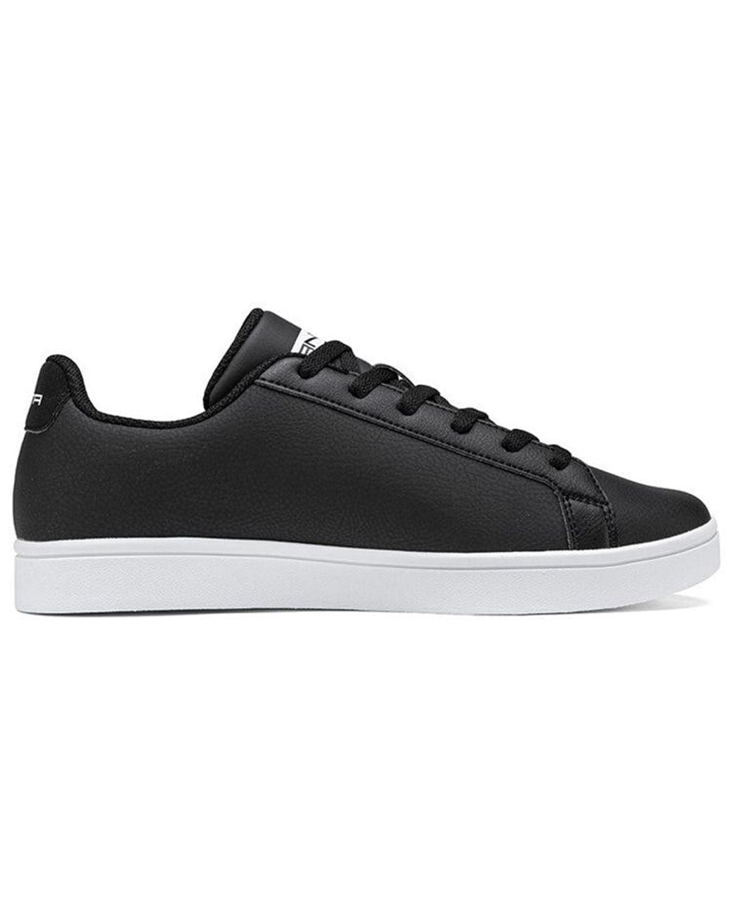 Anta Black Leather Skateboarding Shoes for men