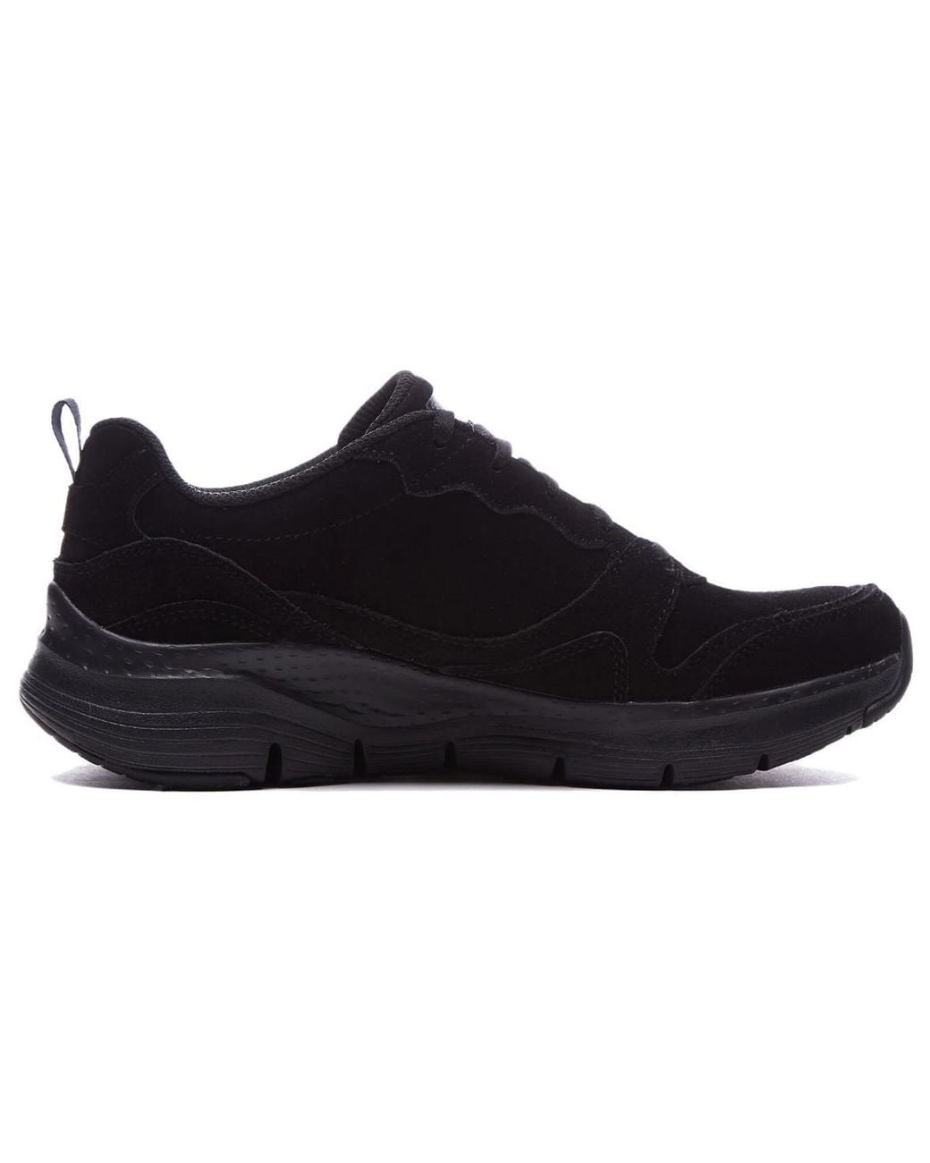 Skechers Black (Wmns) Arch Fit High Spirits Suede Leather