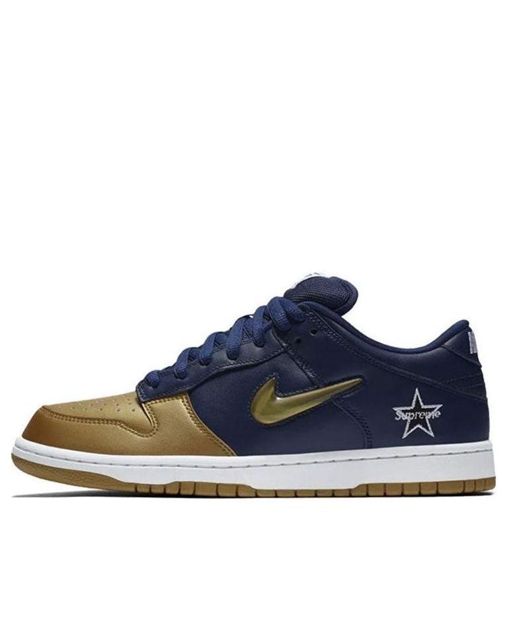 Nike Blue X Supreme Sb Dunk Low Qs 'Metallic' for men