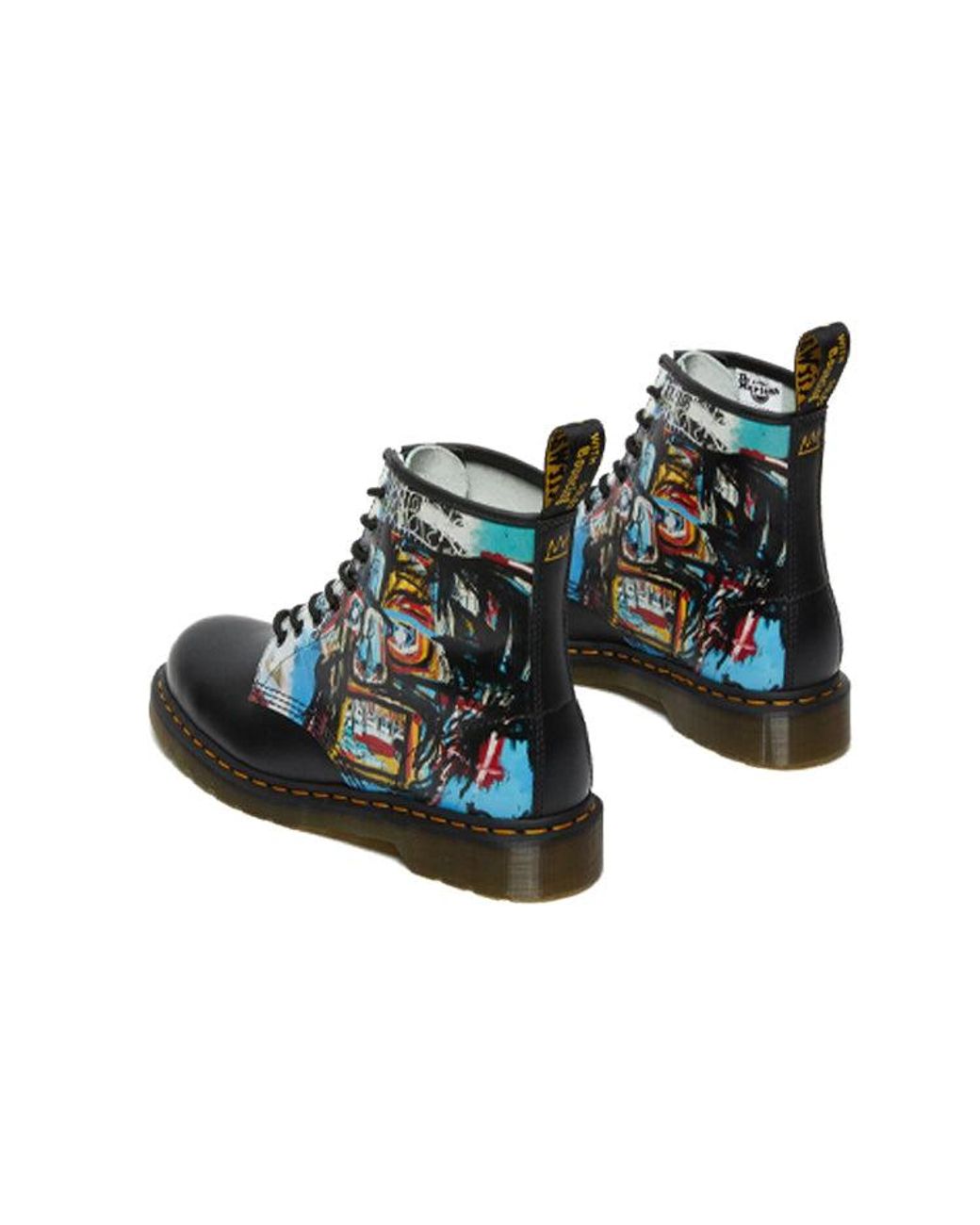 Dr. Martens Blue Basquiat X Crossover Cowhide Martin Boots Black