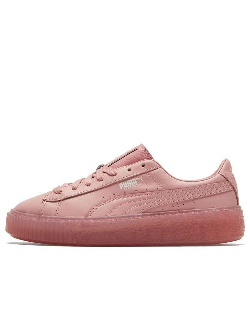 PUMA Pink (Wmns) Basket Platform Core Low Board Shoes
