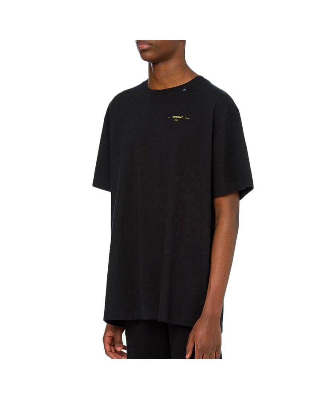 Off-White c/o Virgil Abloh Black Arrows Sketch Short Sleeve Loose Stripe for men