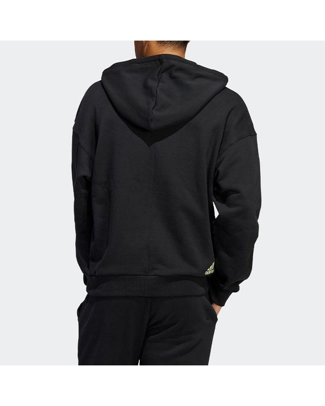 Adidas Black Dame 8 Inn Hdy Basketball Sports Hooded Pullover Long Sleeves for men