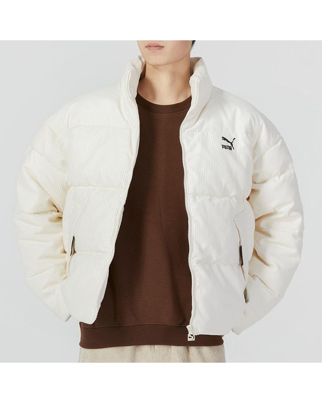 PUMA Brown Logo Athletic Jacket for men