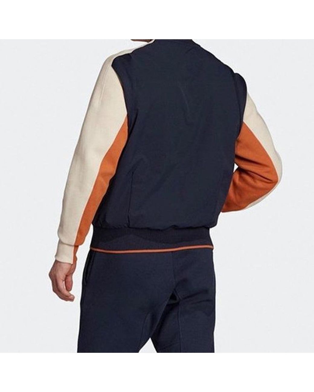 Adidas Blue Athleisure Casual Sports Woven Baseball Uniform Jacket for men