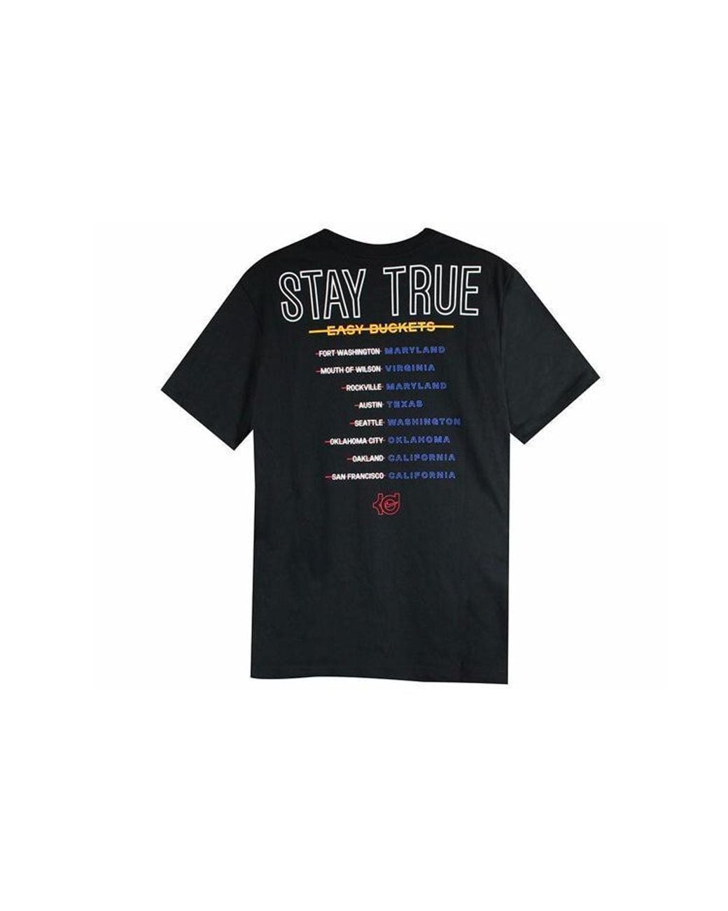 Nike Black Kd Dri-Fit Alphabet Portrait Printing Short Sleeve for men