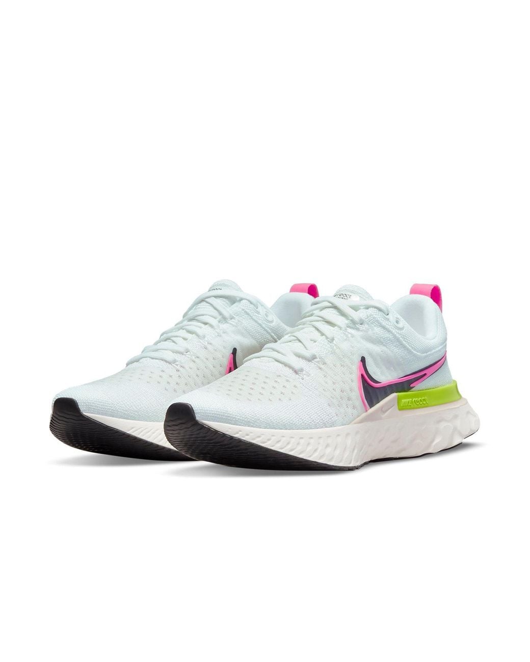 Nike White React Infinity Run Flyknit 2
