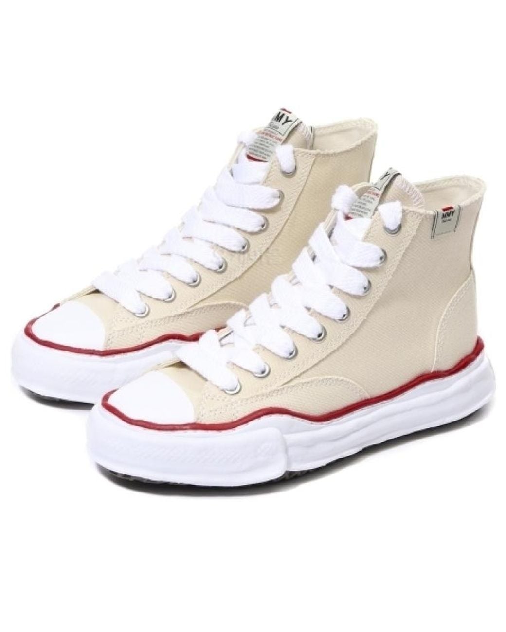 Maison Mihara Yasuhiro White Peterson Og Sole Hi 'Natural' for men