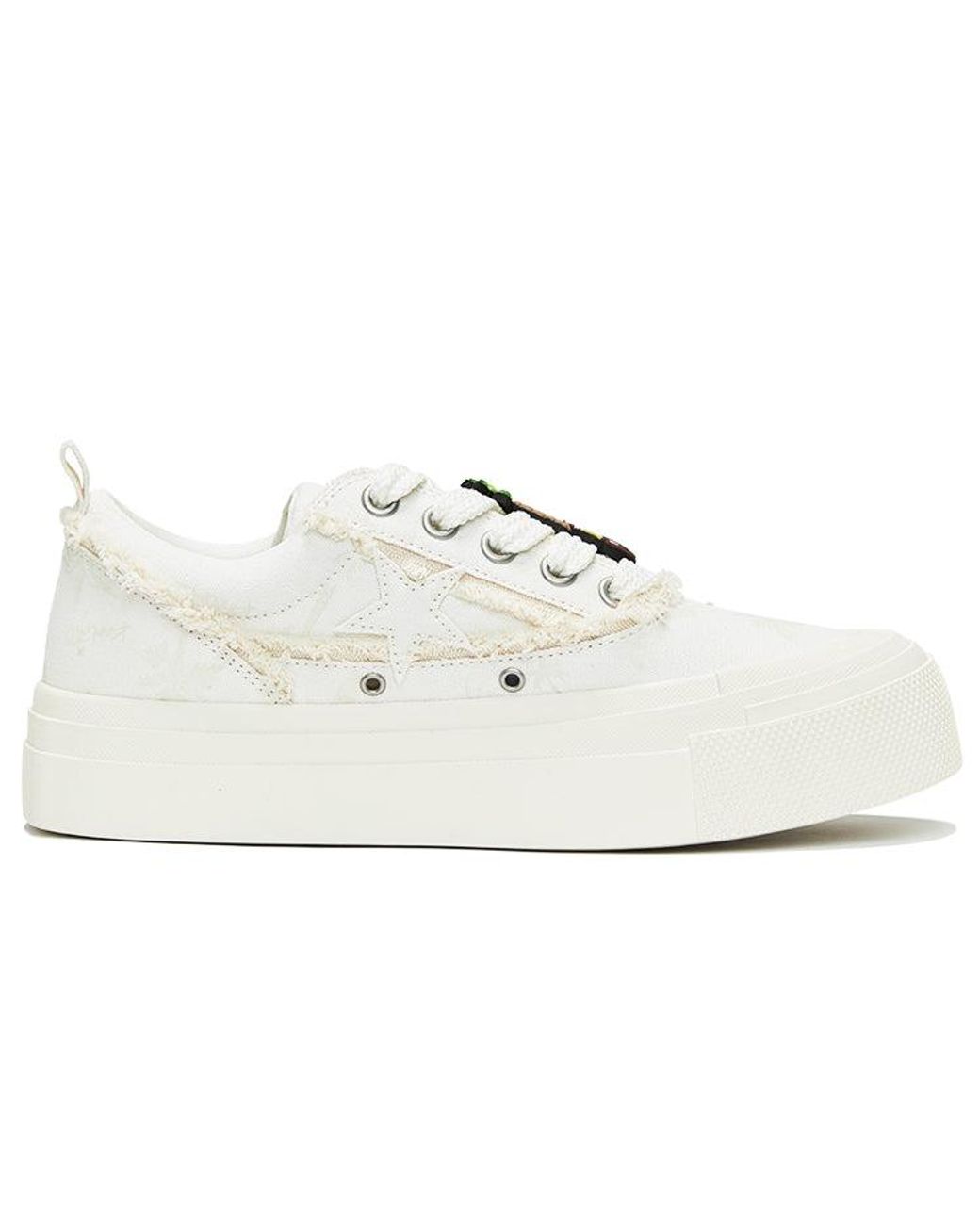 KAALIXTO White Skateboarding Canvas Low Coco' for men