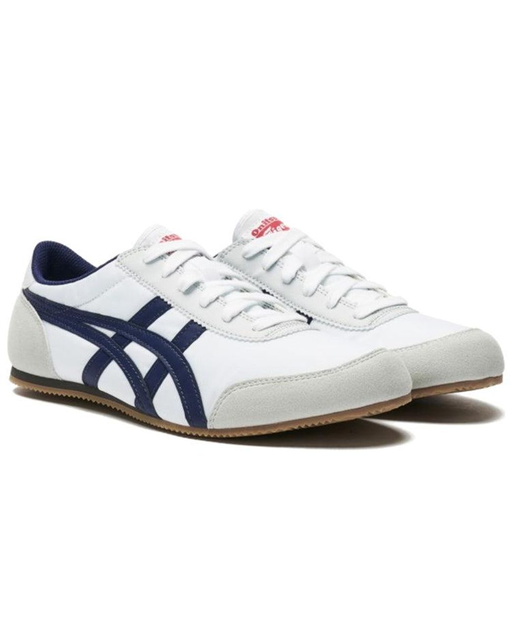 Onitsuka Tiger Track Trainer White in Blue | Lyst