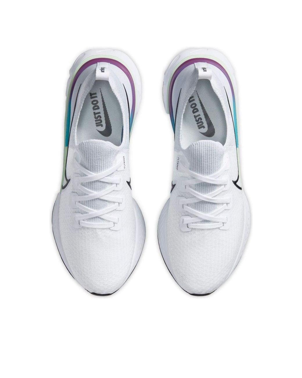 Nike White React Infinity Run Flyknit Vapor' for men