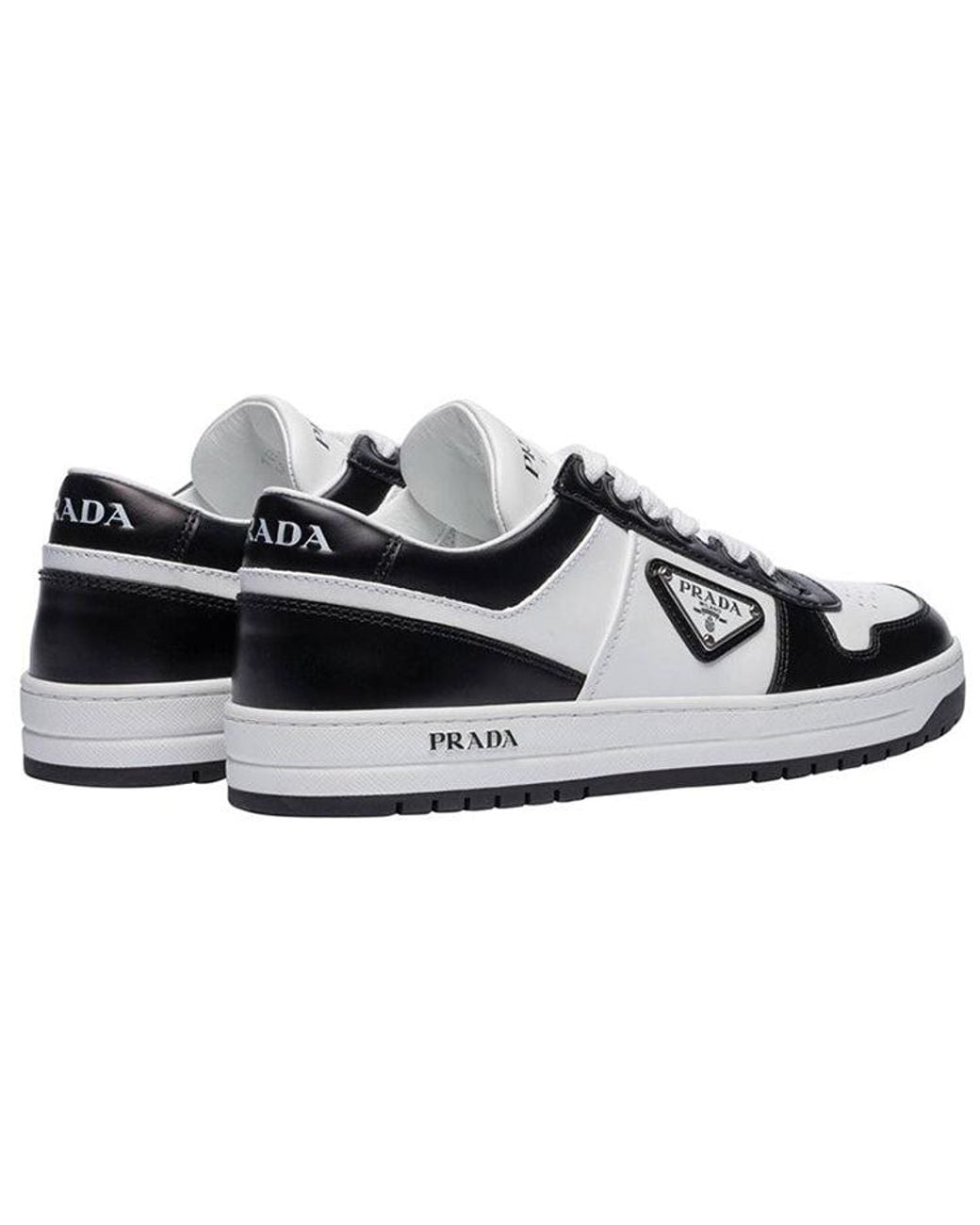 Prada White (Wmns) Downtown Trainers 1E792M_3Lkg_F_0964
