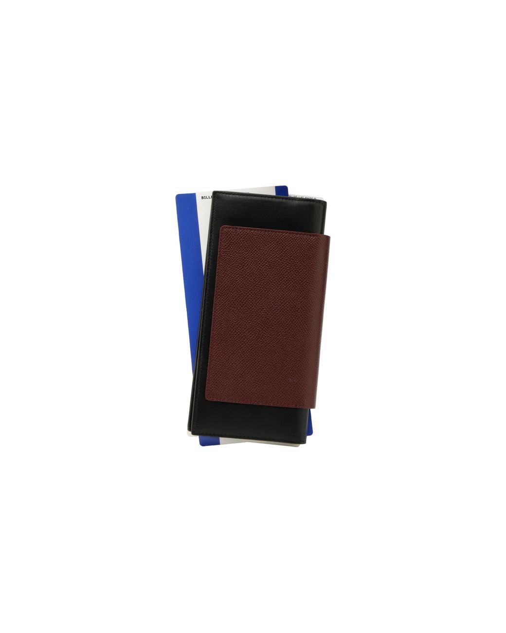 Balenciaga Brown Passport Long Wallet 2 Tickets 'Dark' for men