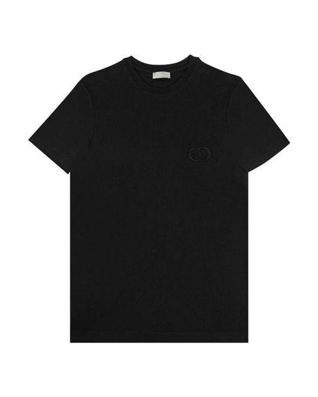 Dior Black Cd Icon Logo Embroidered Short-Sleeved for men