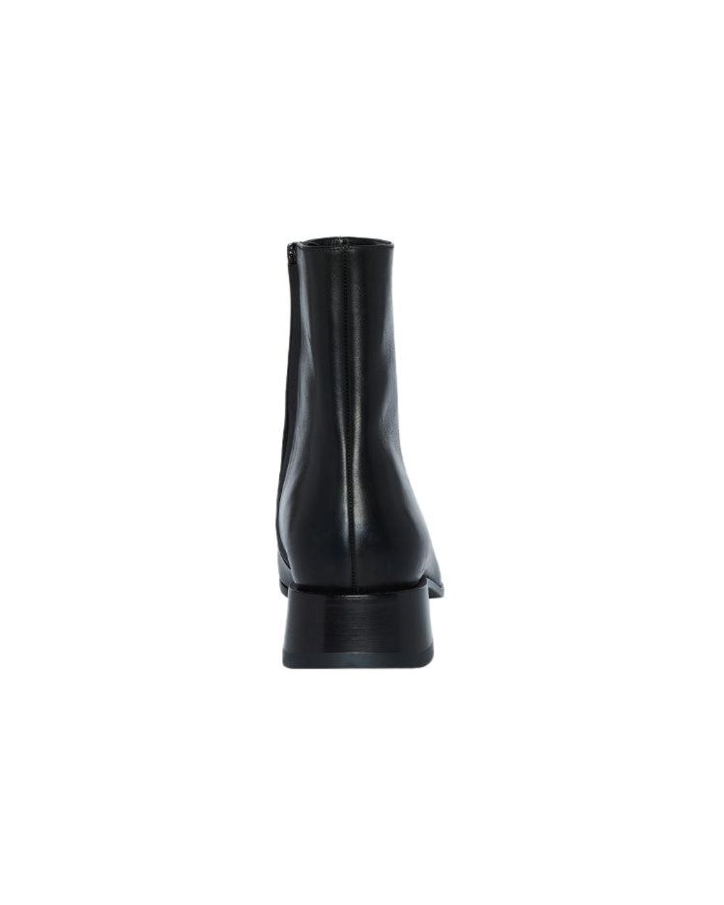 Balenciaga Black Square Toe Ankle Boots Leather' for men