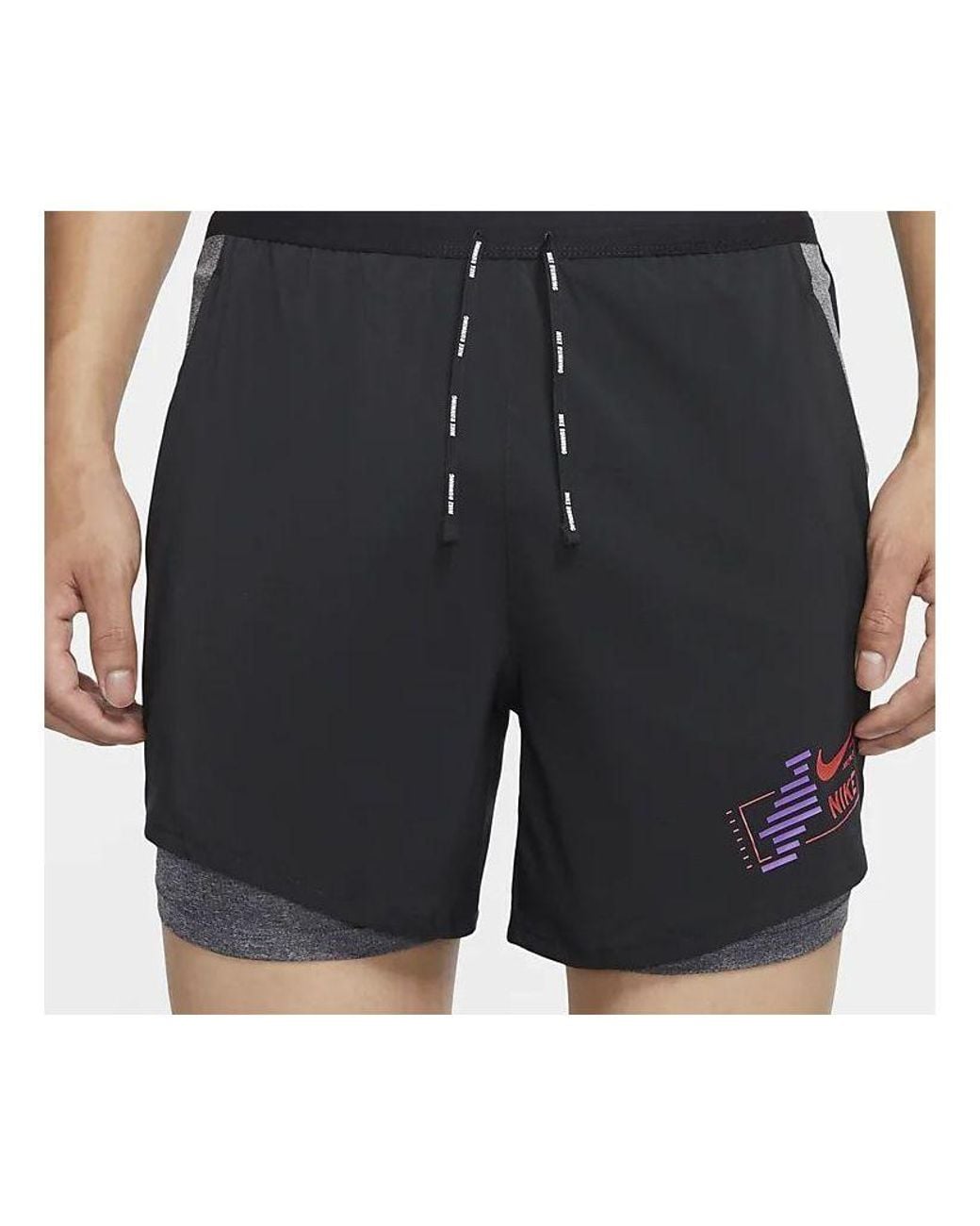 Nike Black Flex Stride Future Fast 2-In-1 Running Shorts for men