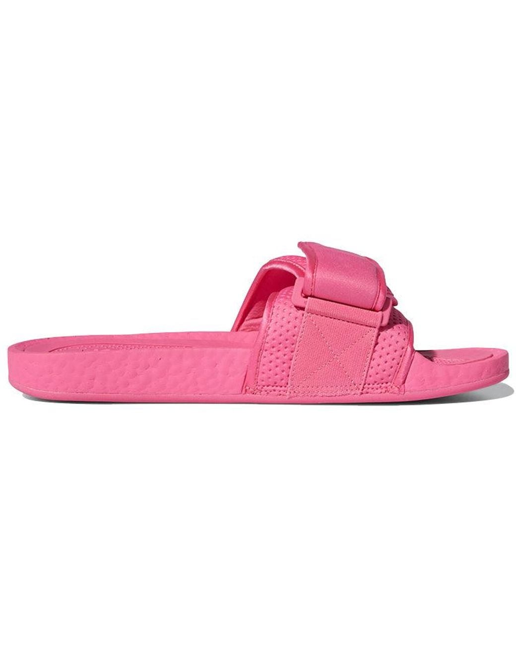 Adidas Pink X Pharrell Boost Slides 'Semi Solar' for men