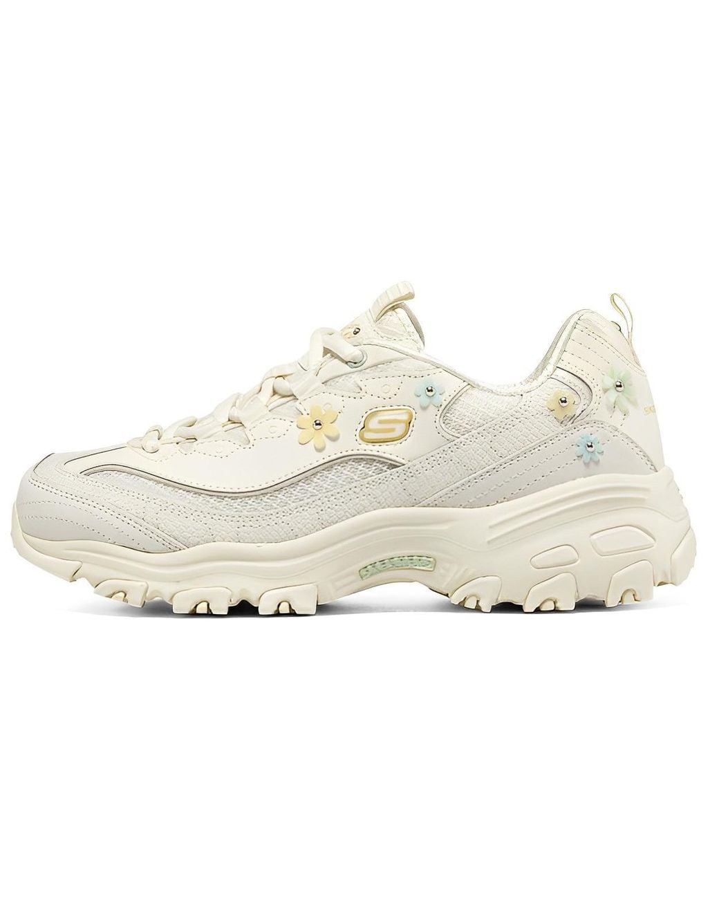 Skechers White (Wmns) D'Lites 1.0 'Cream'