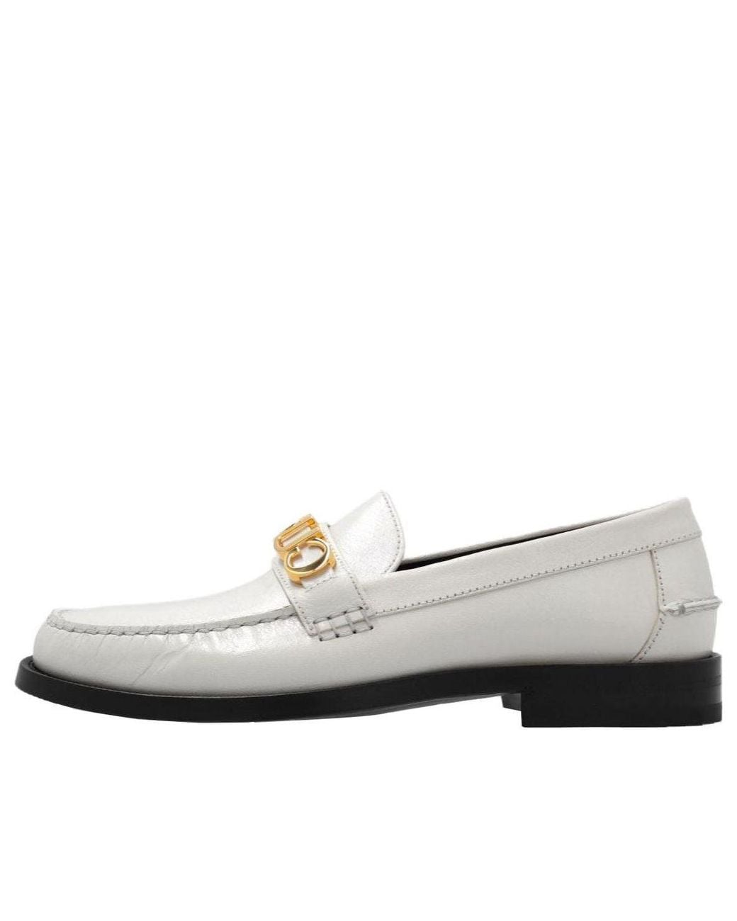 Gucci White (Wmns) Loafer With Metal Logo
