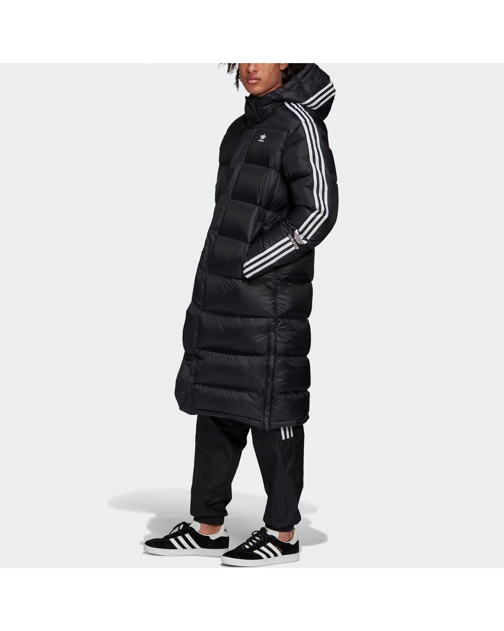 Adidas Black Originals Long Down Jacket Fl0007 for men