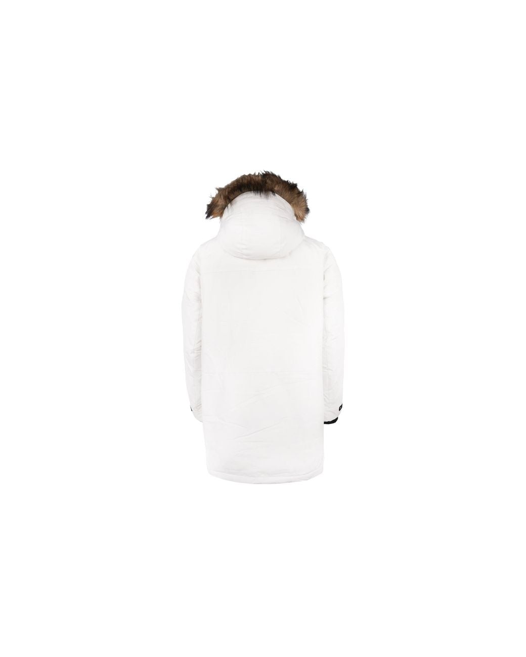 New Balance White Warm Long Down Parka for men
