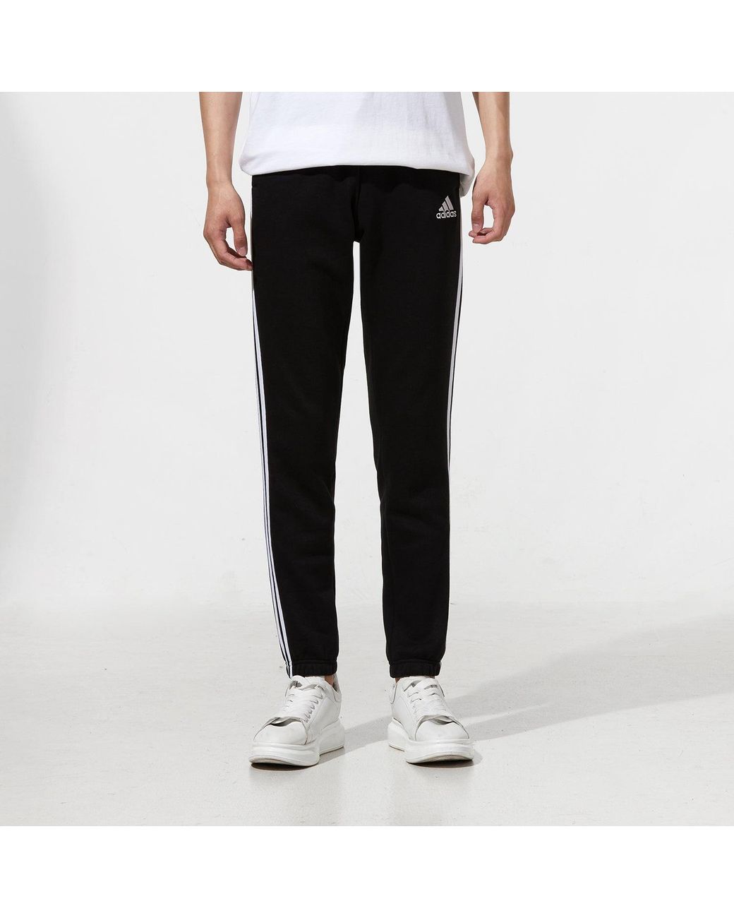 Adidas Black 3S Fl Te Pt Casual Sports Running Side Stripe Long Pants/Trousers for men