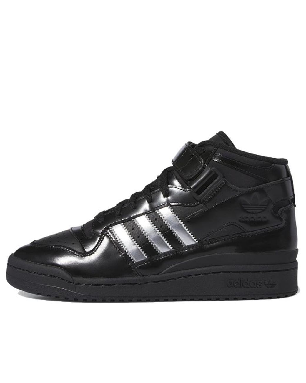 Adidas Black Originals X Forum 84 Mid X Heitor Shoes 'Core Metallic' for men