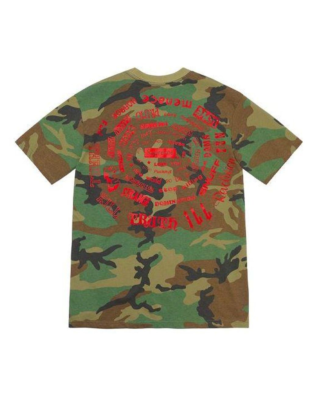 Supreme Green Week 1 Spiral Tee Alphabet Short Sleeve