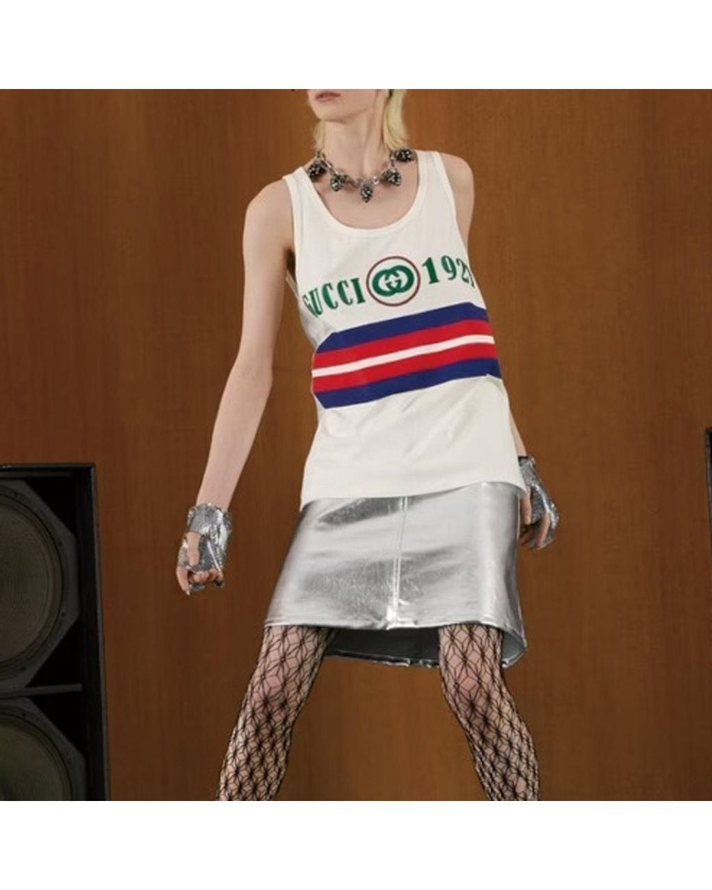 Gucci Red (Wmns) Cotton Tank Top