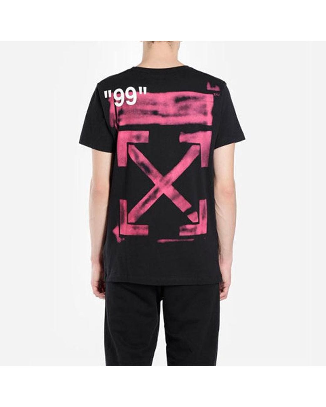 Off-White c/o Virgil Abloh Black Ss19 Graffiti Arrows Short Sleeve for men