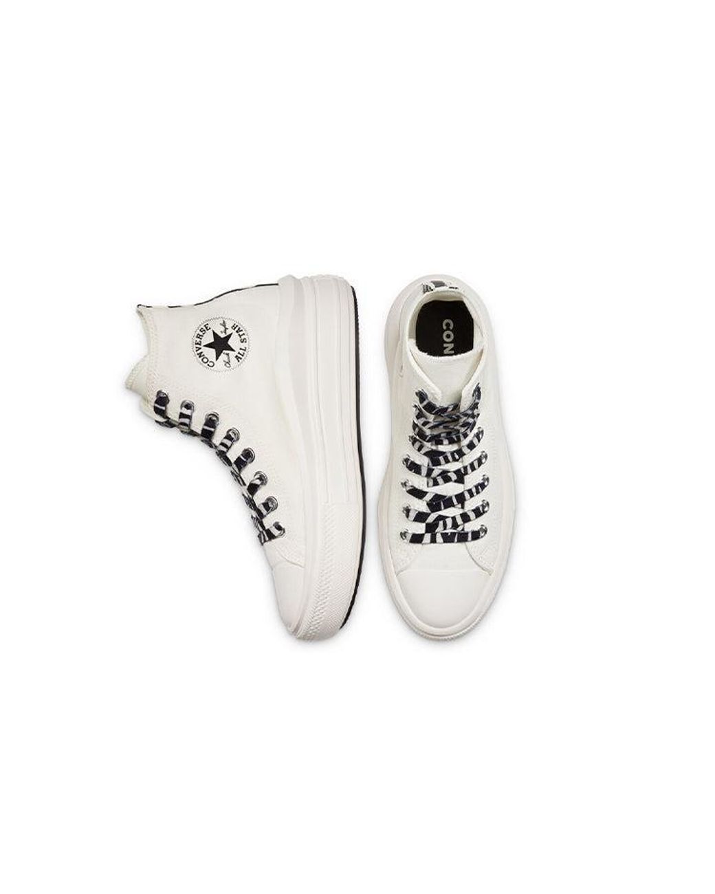 Converse White (Wmns) Chuck Taylor All Star Move High 'Archive Print Egret'