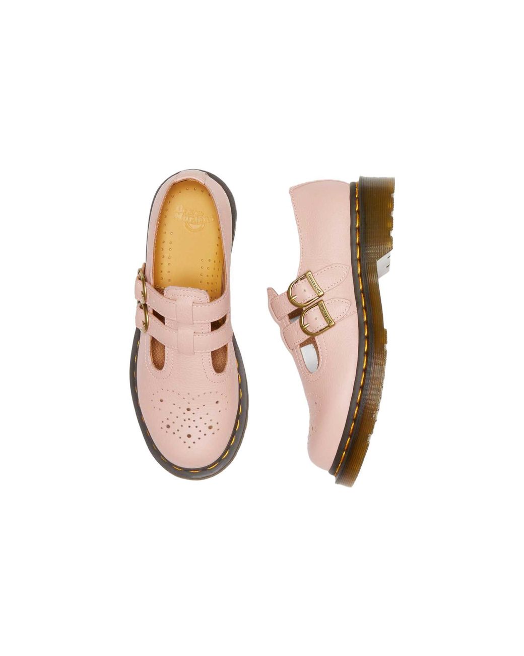 Dr. Martens Pink (Wmns) 8065 Virginia Leather Mary Jane 'Peach'