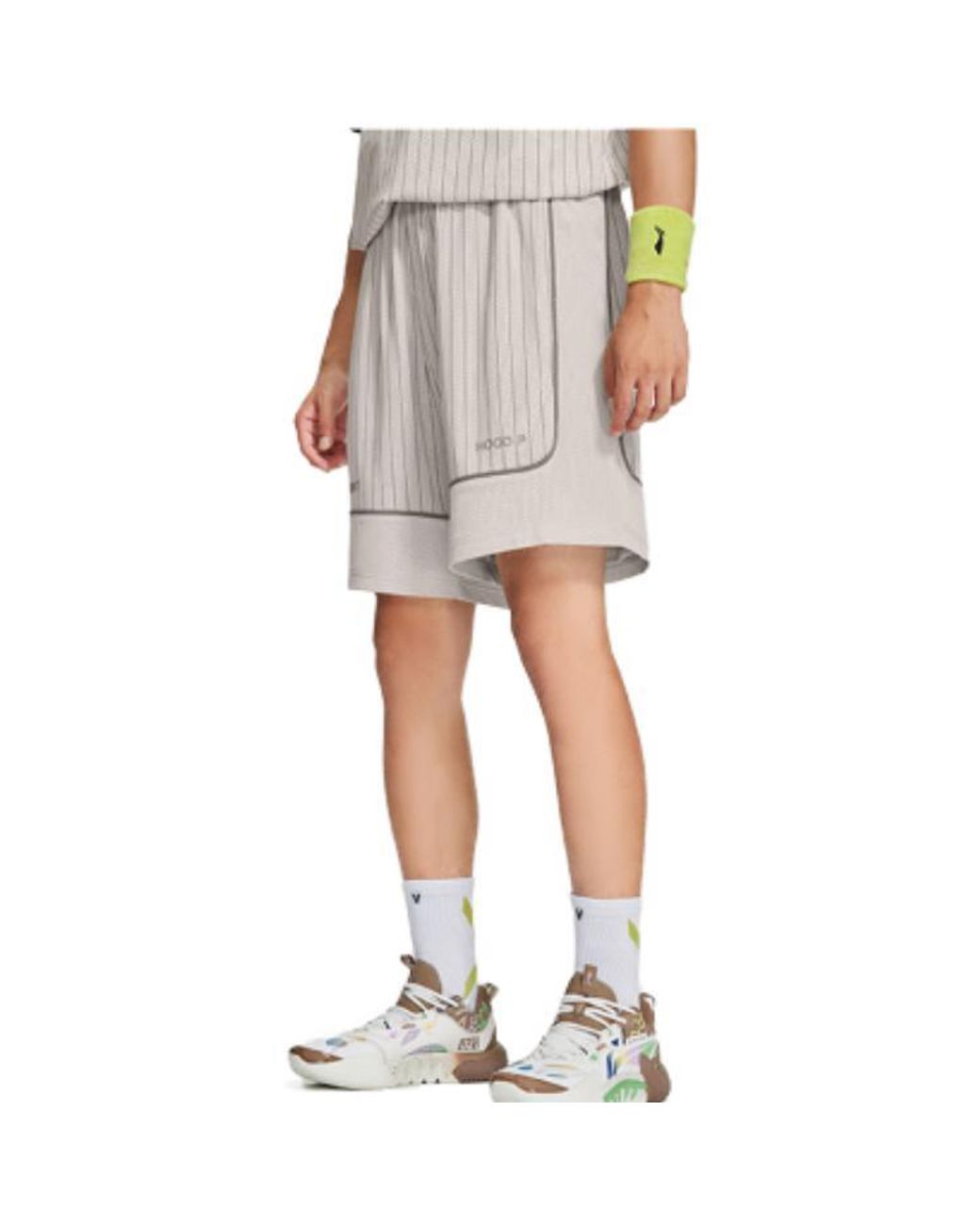 Li-ning Gray Casual Sport Lined Shorts for men