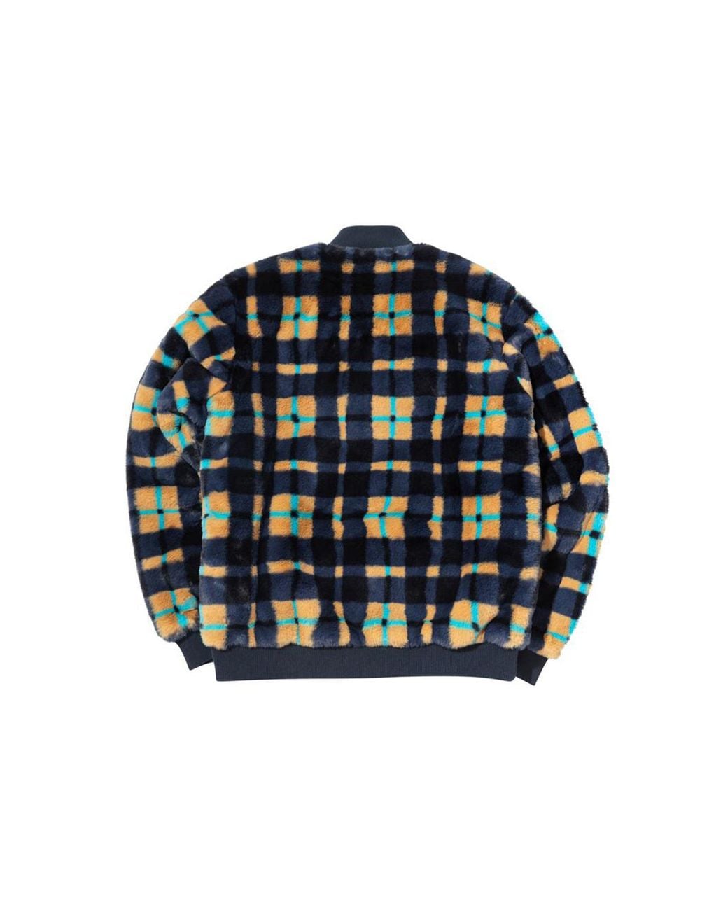 Nike Blue Sb Dunk High X Concepts Crossover Skateboard Sports Plush Plaid Jacket Asia Edition Colorblock for men