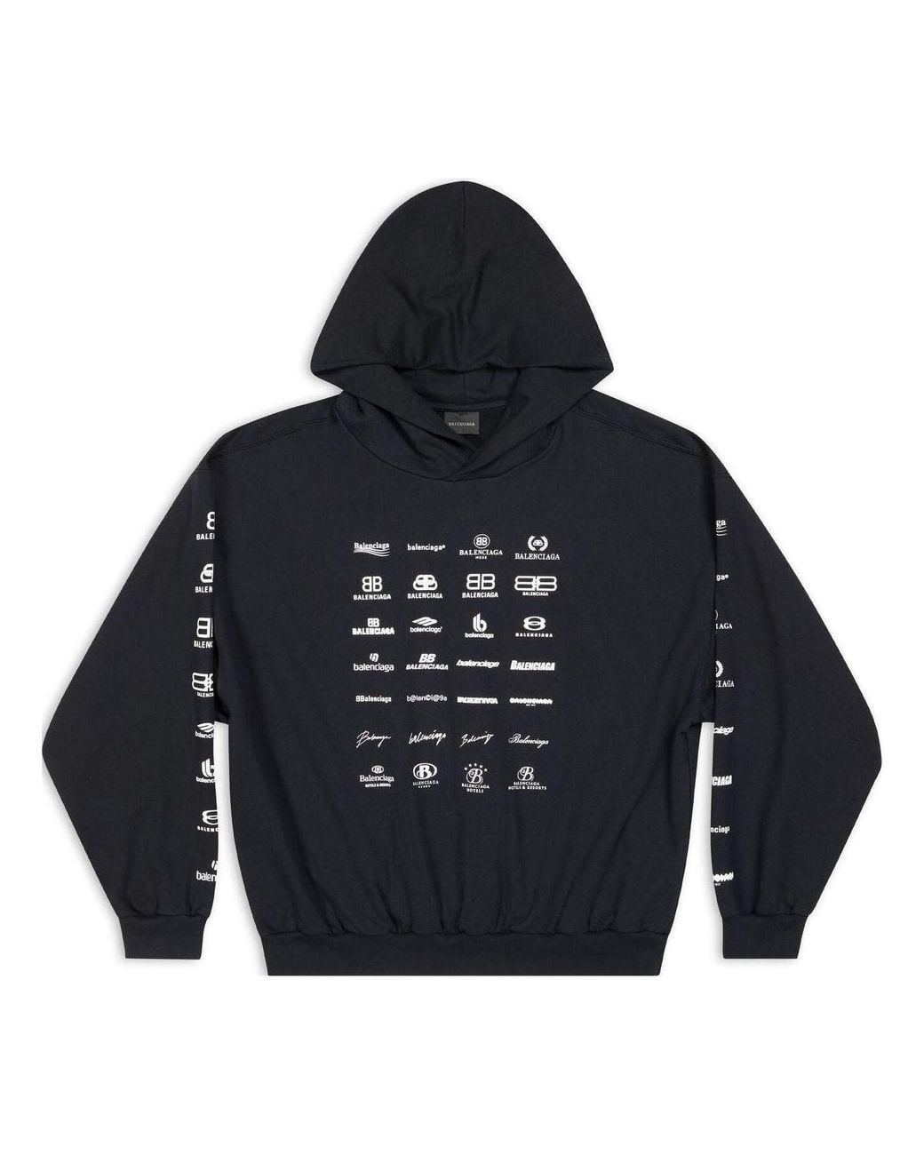 Balenciaga Blue Archives Logos Hoodie
