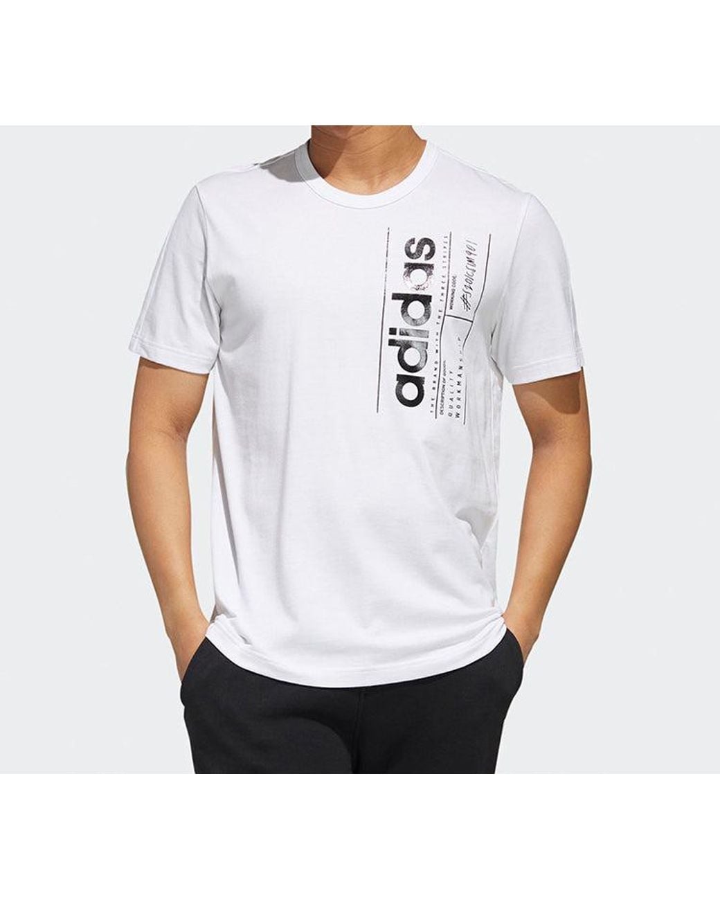 Adidas White Brilliant Basics Short Sleeve for men