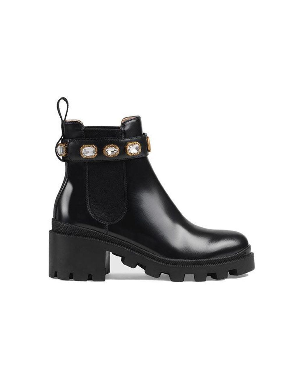 Gucci Black (Wmns) Ankle Boot With Belt Leather'