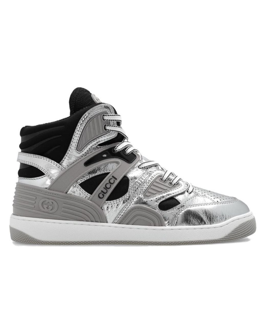 Gucci Metallic Basket High Leather Sneaker for men