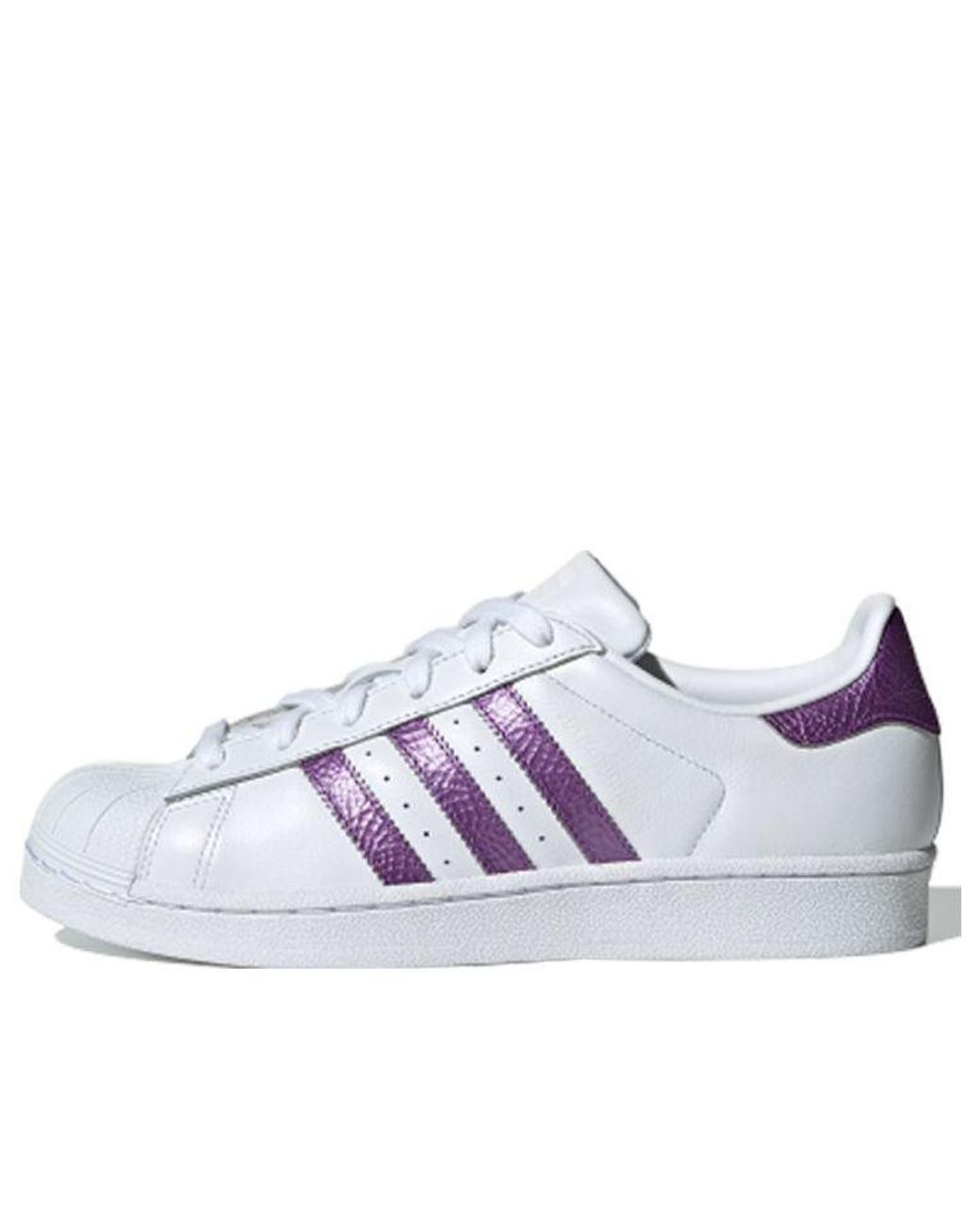adidas Originals Adidas Superstar 'purple' in White | Lyst