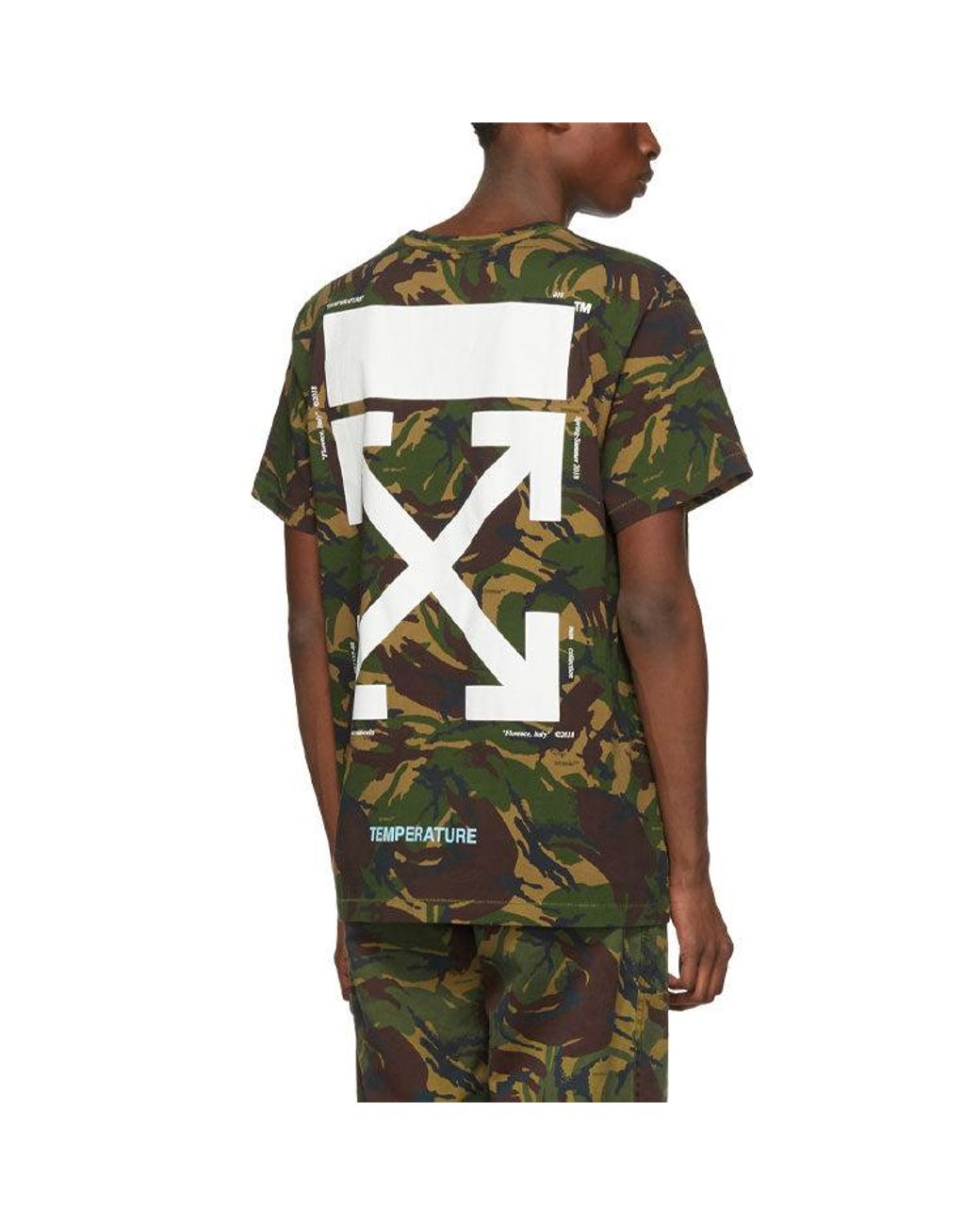 Off-White c/o Virgil Abloh Green Arrows Short Sleeve for men