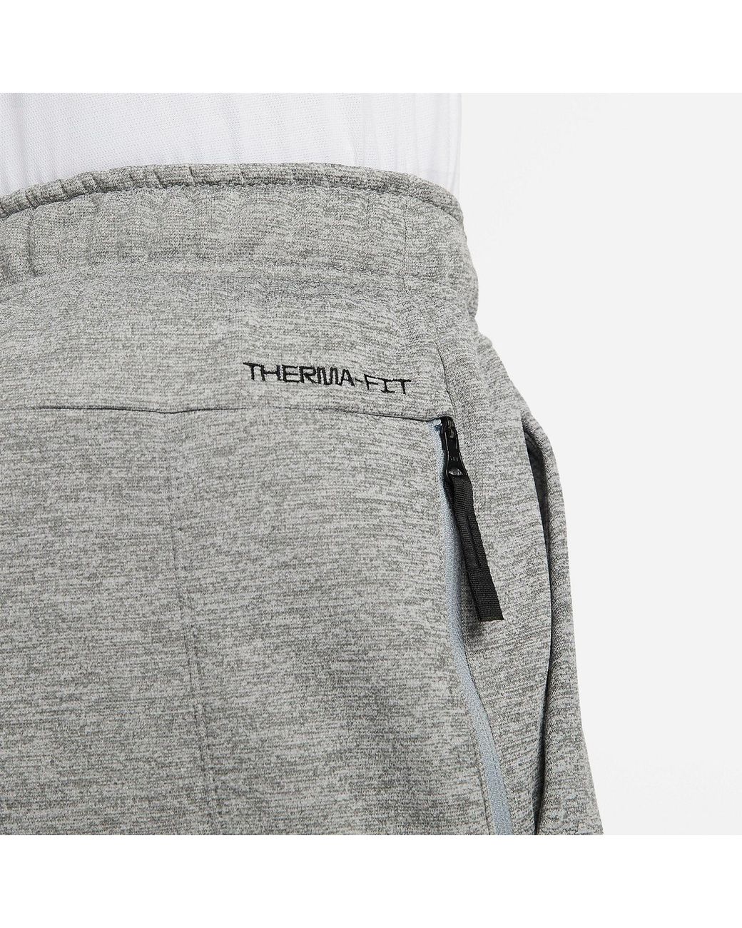 Nike Gray Therma-Fit Open Hem Fitness Pants for men