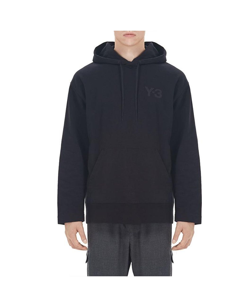 Adidas Blue Y-3 Solid Color Hooded for men