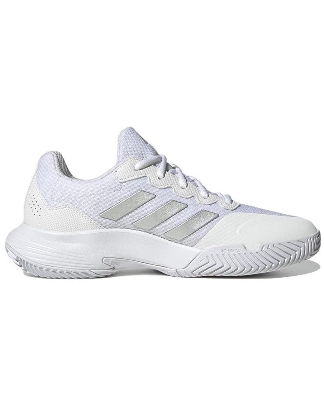 Adidas White (Wmns) Gamecourt 2.0 Metallic'